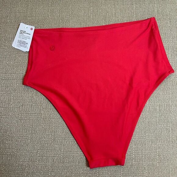lululemon athletica Women's True Red High-Waist Swim Bottom - Picture 2 of 3
